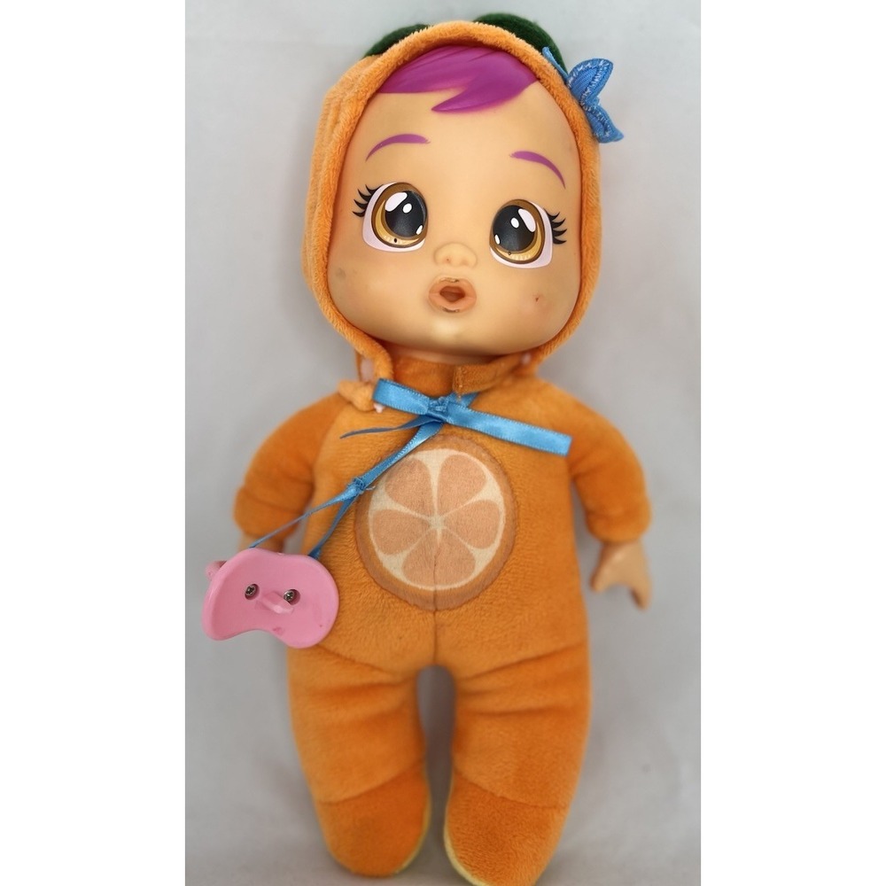 Cry Babies Magic Tears Angie Orange Fruit Baby Doll IMC Toys w/ Pacifier 10"